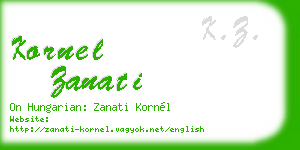 kornel zanati business card